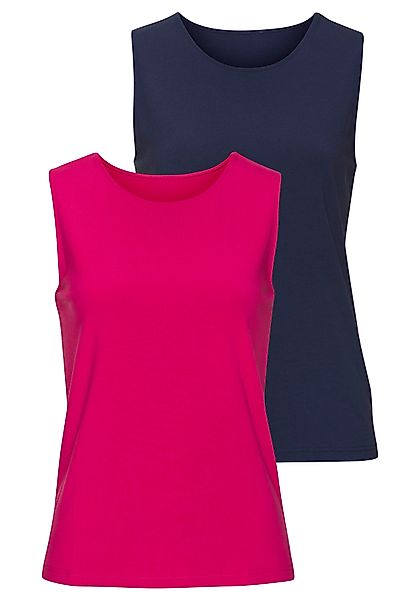 LASCANA Tanktop aus elastischer Baumwoll-Modal-Qualität (2er-Pack) günstig online kaufen