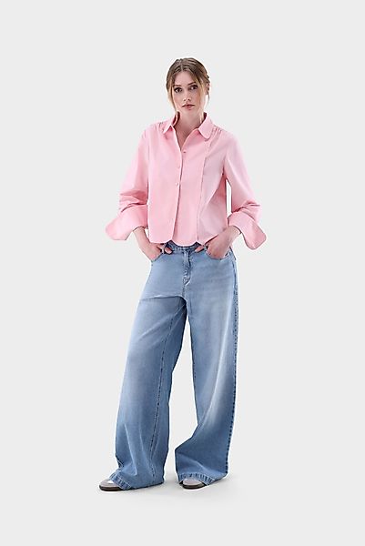 Bluse gecropped und mit lockerer Passform günstig online kaufen