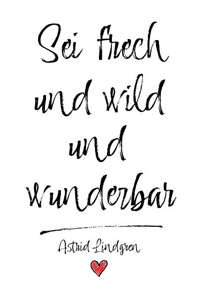 A.S. Création Leinwandbild "Frech - Wandbild Schwarz Weiß Rot Keilrahmen Ku günstig online kaufen