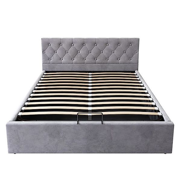 Gotagee Polsterbett Samtkissen Bett Doppelbett Jugendbett Schlafzimmerbett, günstig online kaufen