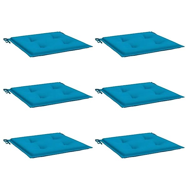 vidaXL Gartenstuhl-Kissen 6 Stk Blau 50x50x4 cm Oxford-Gewebe 314047 günstig online kaufen