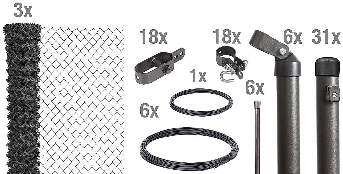Alberts Maschendrahtzaun, (Set), Höhe: 80 - günstig online kaufen