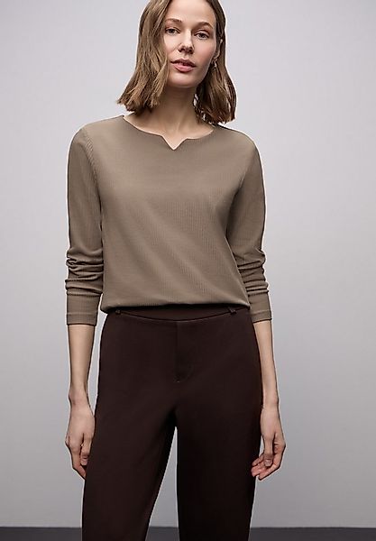 STREET ONE Langarmshirt mit Rippstruktur günstig online kaufen