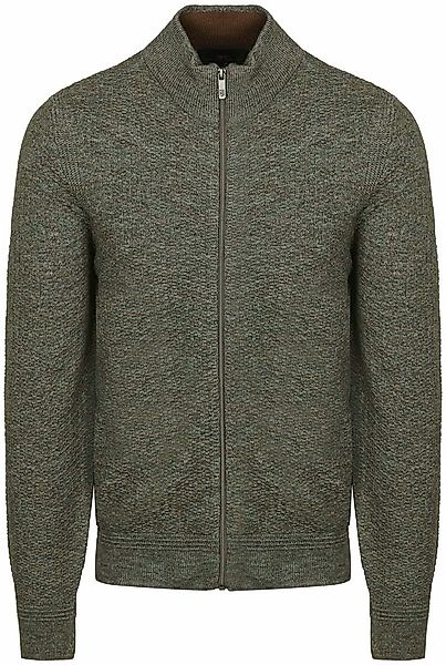 State Of Art Strickjacke Structure Melange Grün - Größe XXL günstig online kaufen