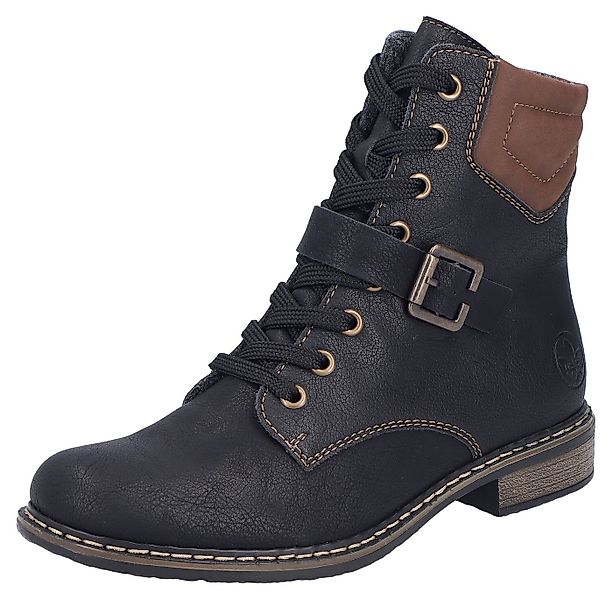 Rieker Schnürstiefelette Schnürboots, Stiefelette, Blockabsatz, mit gepolst günstig online kaufen
