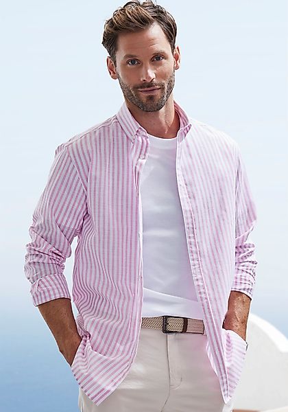 John Devin Langarmhemd Regular Fit Streifenhemd günstig online kaufen