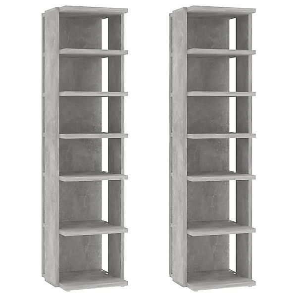 vidaXL Schuhschränke 2 Stk Betongrau 27,5x27x102 cm 808494 günstig online kaufen