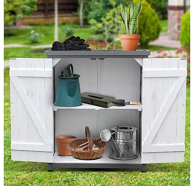 Melko Garten-Geräteschrank Geräteschrank Gartenschuppen Gartenschrank Aufbe günstig online kaufen
