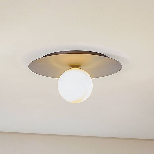 Deckenlampe Solar, schwarz/opal, einflammig günstig online kaufen