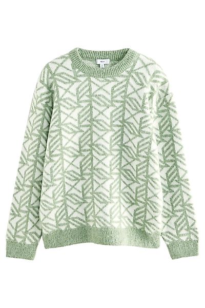 Next Rundhalspullover Angerauter Relaxed Fit Rundhalspullover günstig online kaufen