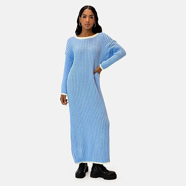 Elara Strickkleid Elara Damen Langes Strickkleid günstig online kaufen