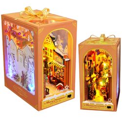 MODFU 3D-Puzzle Buchstütze Miniatur Holz Bücherregal günstig online kaufen
