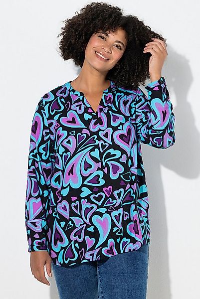 Angel of Style Tunika Tunika Herzmuster Tunika-Ausschnitt Langarm günstig online kaufen