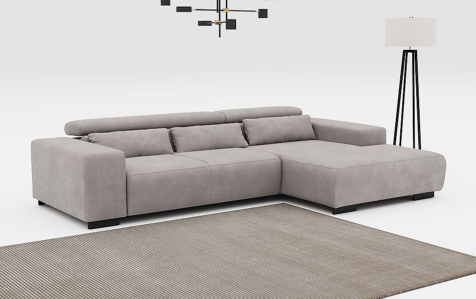 COTTA Ecksofa "Side L-Form, mit Kopfteilverstellung & 3 Nierenkissen", opti günstig online kaufen