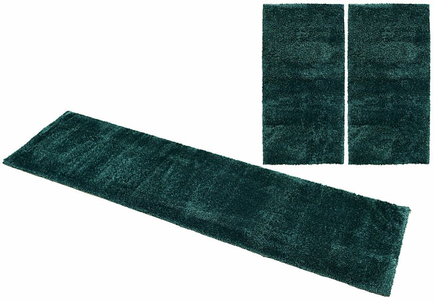 my home Bettumrandung "Malin" Höhe 43 mm 3 Stk. tlg. Hochflor, Shaggy, Uni- günstig online kaufen
