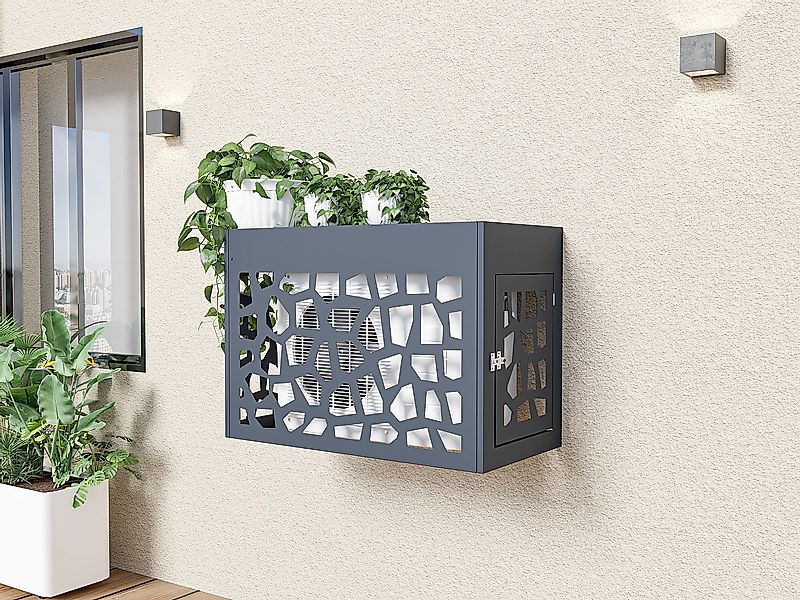 Abdeckung für Klimaanlage/Wärmepumpe aus durchbrochenem Aluminium - Mit Zug günstig online kaufen