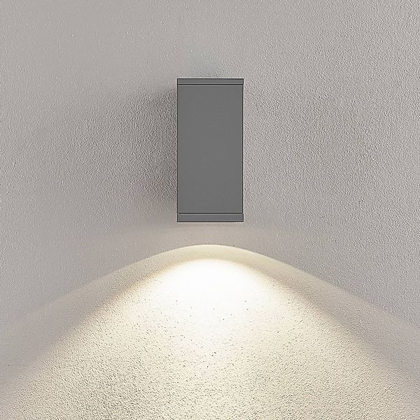 LED-Außenwandlampe ShoreLine Pro Square, hellgrau, 830/840 günstig online kaufen
