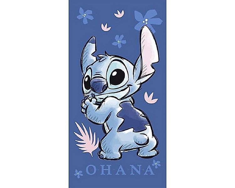 Lilo & Stitch Strandtuch Handtuch 70 x 140 cm für Kinder Strandtuch Poolzub günstig online kaufen