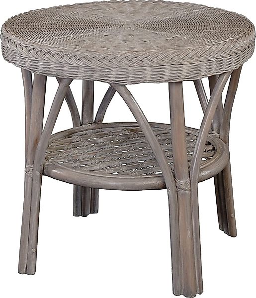 Krines Home Wohnzimmertisch Rattan Beistelltisch Rund günstig online kaufen
