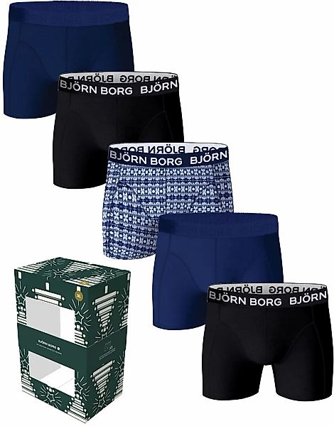 Bjorn Borg Boxers Cotton Stretch 5-Pack Blau - Größe XXL günstig online kaufen