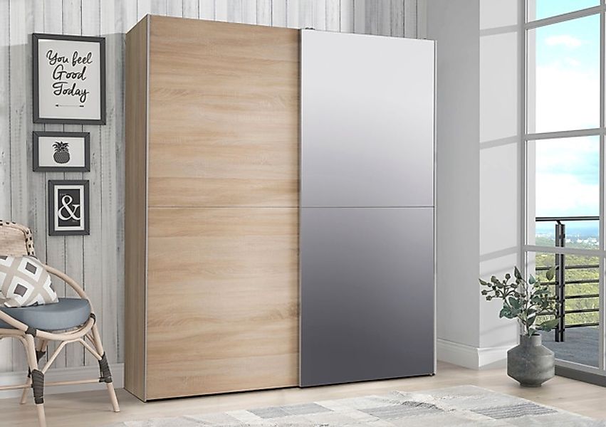 FORTE Schwebetürenschrank »"White Kiss", Made in Europe, ideal für kleine R günstig online kaufen