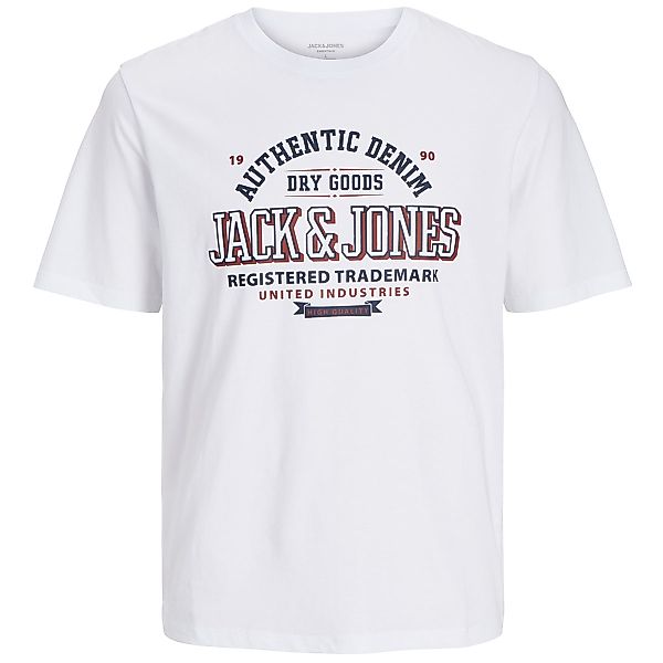 Jack&Jones T-Shirt mit Label-Print Farbe weiß Größe: 3XL günstig online kaufen