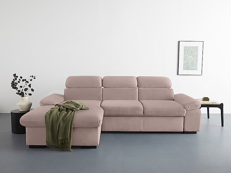 COTTA Ecksofa "Lola L-Form mit Kopfteilfunktion & Hocker", (Set, mit Hocker günstig online kaufen