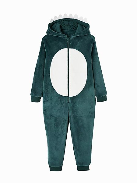 vertbaudet Schlafanzug Plüsch-Overall, Onesie DINOSAURIER günstig online kaufen