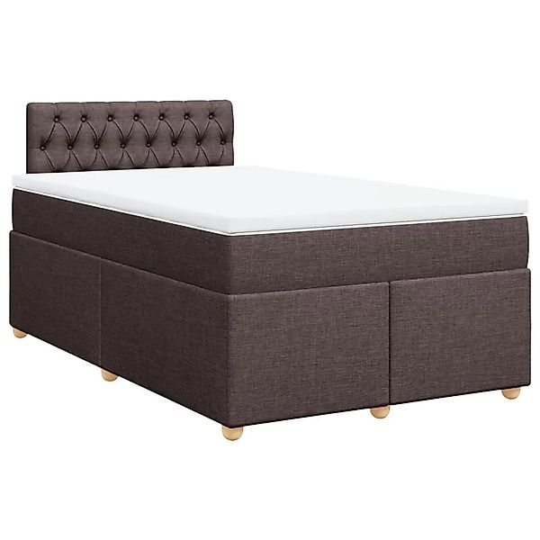 vidaXL Boxspringbett mit Matratze Dunkelbraun 120x190 cm Stoff 3286629 günstig online kaufen