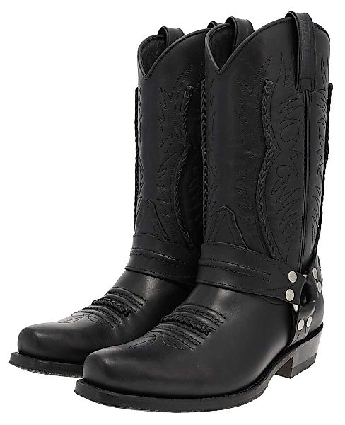 Mayura Boots MB007 Bikerstiefel Schwarz Cowboystiefel günstig online kaufen