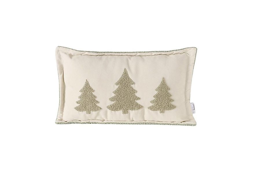 BOLTZE GRUPPE GmbH Dekokissen NEVIO, 50 x 30 cm, Creme, Grün, Polyester, Ki günstig online kaufen