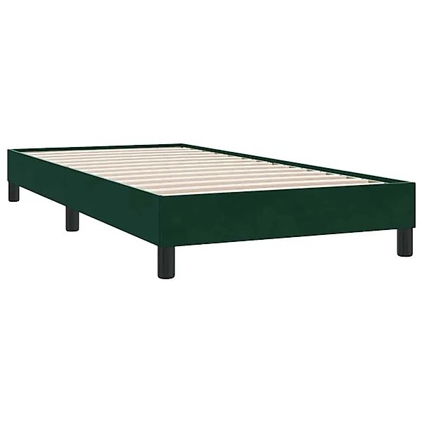 vidaXL Boxspringbett ohne Matratze Dunkelgrün 80x210 cm Samt 3315804 günstig online kaufen