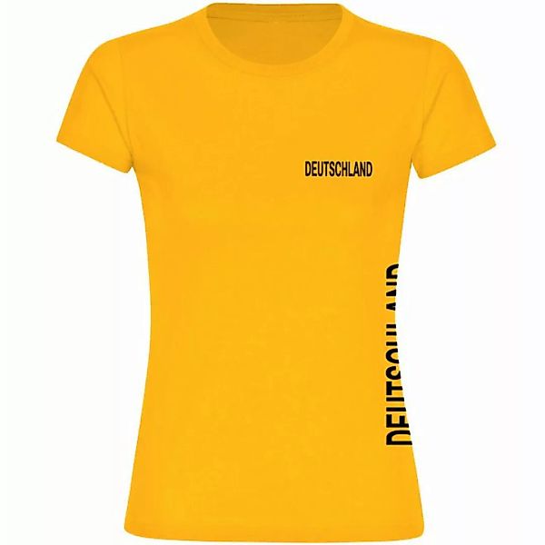 multifanshop T-Shirt Damen Deutschland - Brust & Seite - Frauen günstig online kaufen