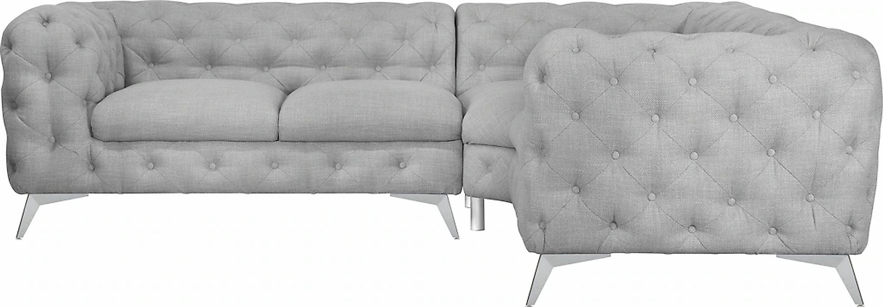 Home affaire Chesterfield-Sofa "Ecksofa GLYNIS L-Form mit Wellenunterfederu günstig online kaufen