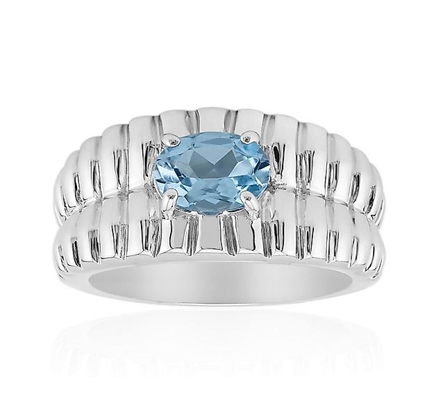 Cavill Solitärring Cavill Ring 0,82 ct Topas Oval 925 Sterling Silber Blau günstig online kaufen