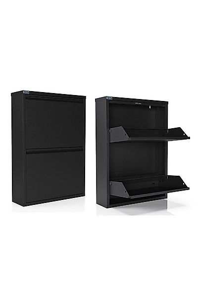 Kaufexpress GmbH Schuhschrank Schuhregal Metall 2–5 Klappen – schmal, monti günstig online kaufen