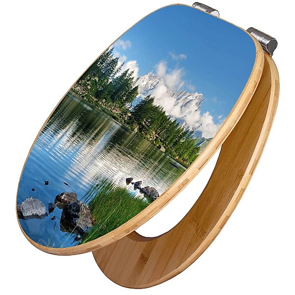 Banjado Design WC Sitz Bambus Holz Toilettendeckel Mit Absenkautomatik Klod günstig online kaufen