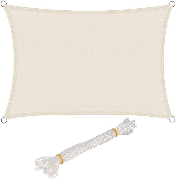 Woltu Sonnensegel, Sonnensegel Polyester Windschutz creme günstig online kaufen