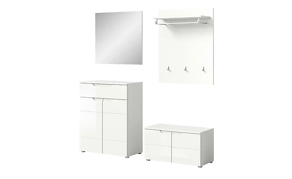 Garderobenkombination   ¦ weiß ¦ Maße (cm): B: 175 H: 193 T: 37.0 Garderobe günstig online kaufen