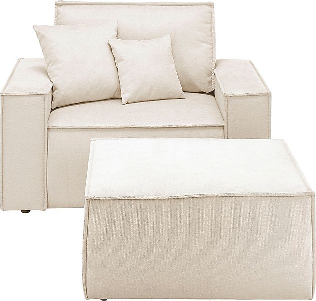 andas Loveseat »Finnley«, (2 St.), Loveseat und Hocker im Set, passend zur günstig online kaufen