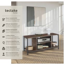 tectake Lowboard TV-Regal, Industrial Style günstig online kaufen
