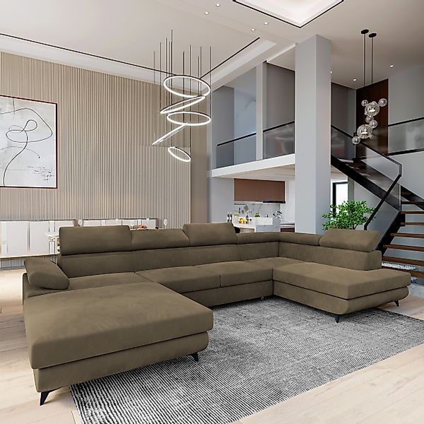 Masseno Ecksofa RUBANO mit Schlaffunktion U-Form, günstig online kaufen