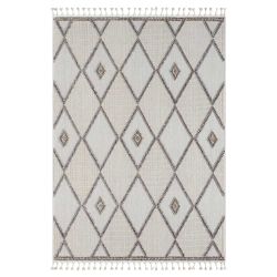 Sisaloptik Teppich in Beige - Grau - Cremefarben geometrischem Muster günstig online kaufen