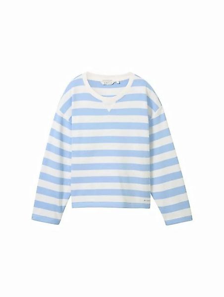 TOM TAILOR Sweatshirt Sweatshirt stripe, blue offwhite stripe günstig online kaufen