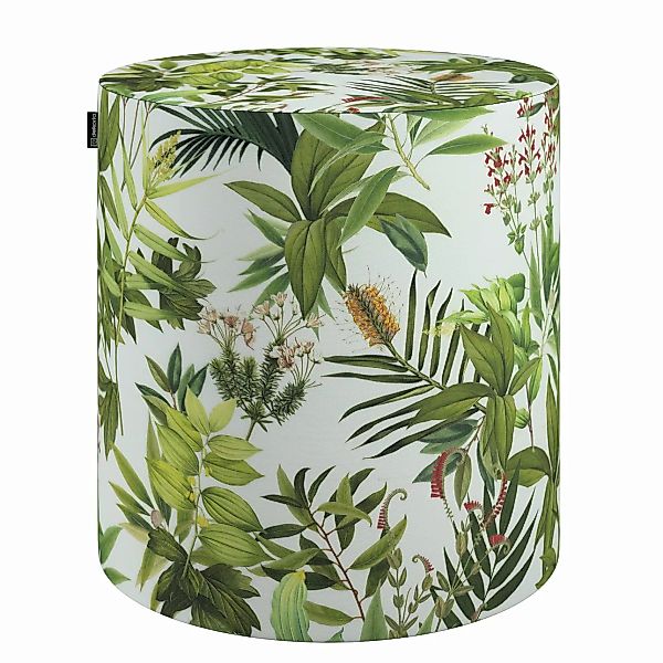Pouf Barrel, grün-weiß, ø40 cm x 40 cm, Tropical Island (143-69) günstig online kaufen