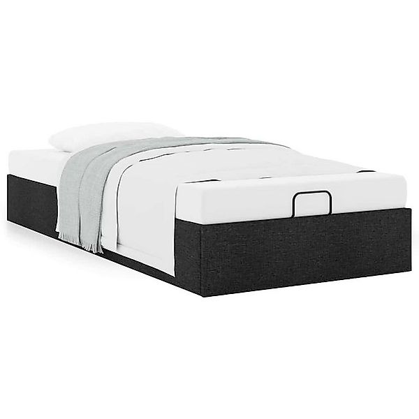 vidaXL Bettgestell Ottoman-Bett ohne Matratze Schwarz 90x200 cm Stoff günstig online kaufen