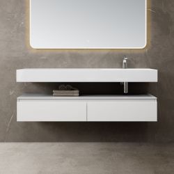 doporro Badmöbel-Set Waschtisch mit Unterschrank 150cm günstig online kaufen