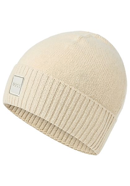 BOSS ORANGE Beanie "Akaio R Hat", Ton in Ton Logo-Badge günstig online kaufen