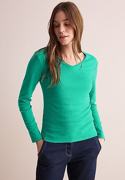 CECIL Langarmshirt aus reiner Baumwolle günstig online kaufen