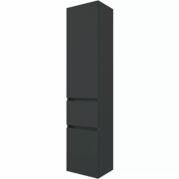 Held Möbel Hochschrank Ferrara 40 cm matt Grau-Graphitgrau günstig online kaufen